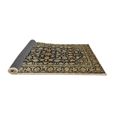 Tapis vert/bleu/beige traditionnel