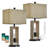 Intissar 25" Resin Lamp USB Touch Table Lamp Set Is Suitable For Bedside, Bedroom And Living Room