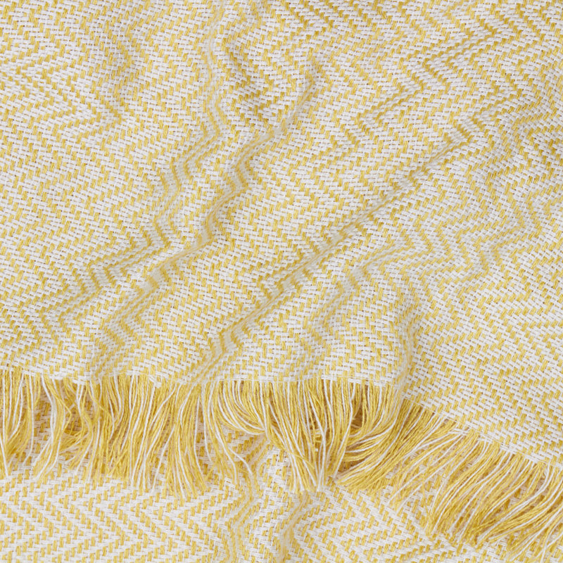 Wisley Machine Woven Throw Blanket, Yellow