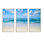 Serene Blue Tropical Beach - Photographie flottante sur toile, 3 pièces