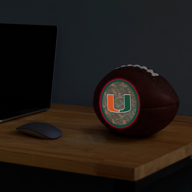Logo 3D DEL en résine des Hurricanes de la NCAA de Miami | 26,7 cm