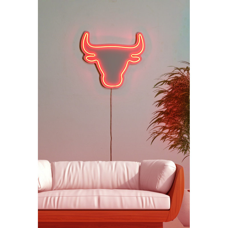 Bande d'éclairage flexible à DEL néon, IP67 imperméable, couleur rouge, 12 V DC, 31,5 x 35,5 cm | Gabarit en mousse de PVC durable, adaptateur 12V 4A, longueur de cordon de 375 cm | Parfait pour la décoration intérieure, les fêtes et les événements
