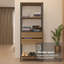  Armoire à vêtements avec armoire à 2 tiroirs et tablettes ouvertes de 27 po L pour garde-robe de chambre à coucher - noir / brun-897703521