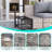 Muphyers 6-Piece Outdoor Patio Furniture Set Wicker Sectional Sofa Set, Patio Conversation Set with Thickened Cushions & Coffee Table for Garden, Backyard, Poolside-267670921