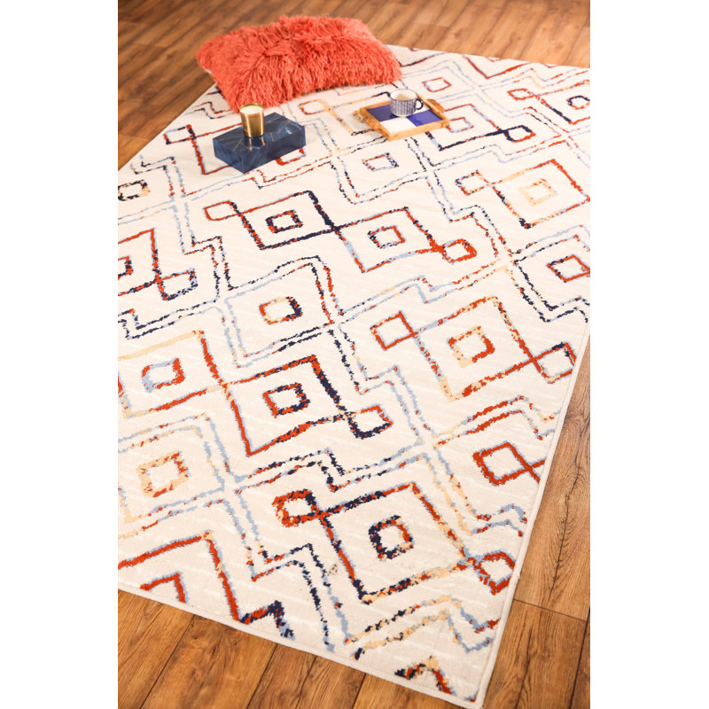 Mcnealy Geometric Indoor Rug, Rectangle 7'8" x 11'