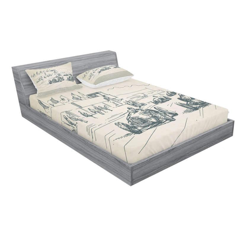Microfiber Sheet Set, Queen Sheet Set with Fitted Sheet