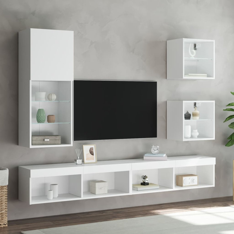 Burdue TV Stand, White