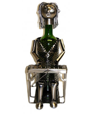 Tabletop Wine Bottle Rack in Silver