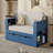 Full Size Daybed Frame With Removable Desk, With Storage Function Drawers And  Hydraulic Side Table, Blue-1831755481-1831755482