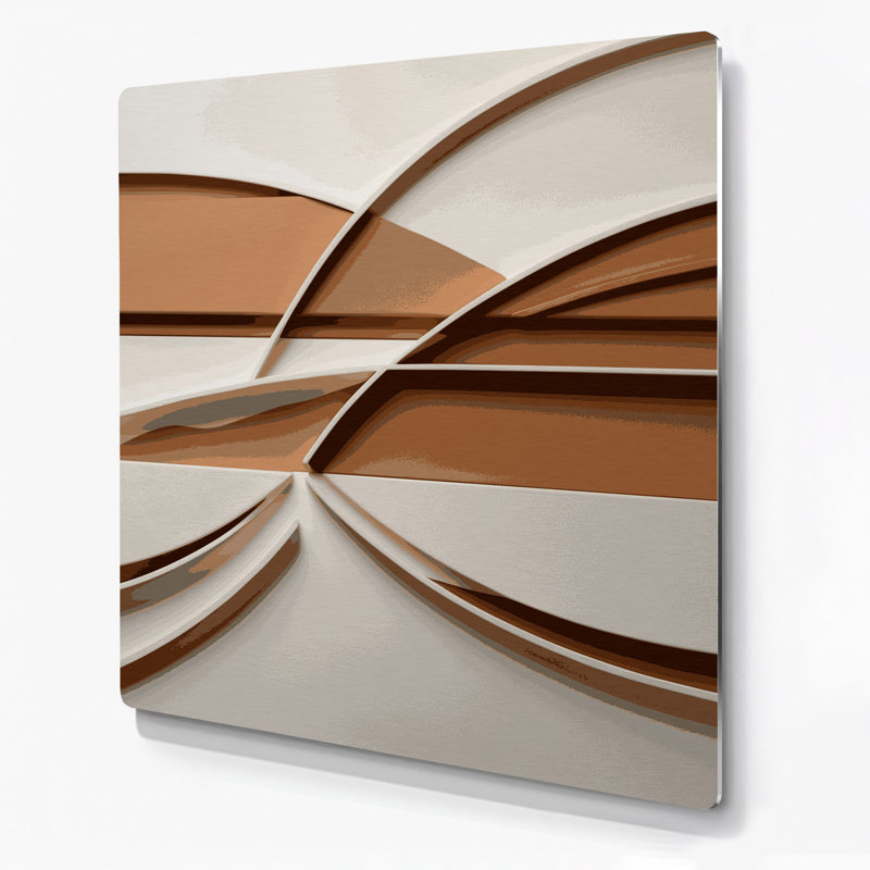 Minimalisme 21, art mural en métal brun, H 12 po x l 12 po