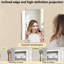 Medicine Cabinet With Mirror Door & Removable Shelves, Rectangular Beveled Edge Frame, No Assembly（White）-2146422332