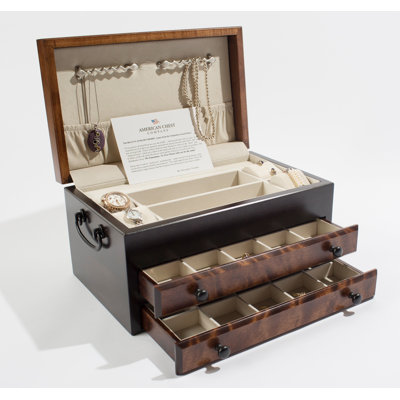 Wood Jewelry Box + Drawers