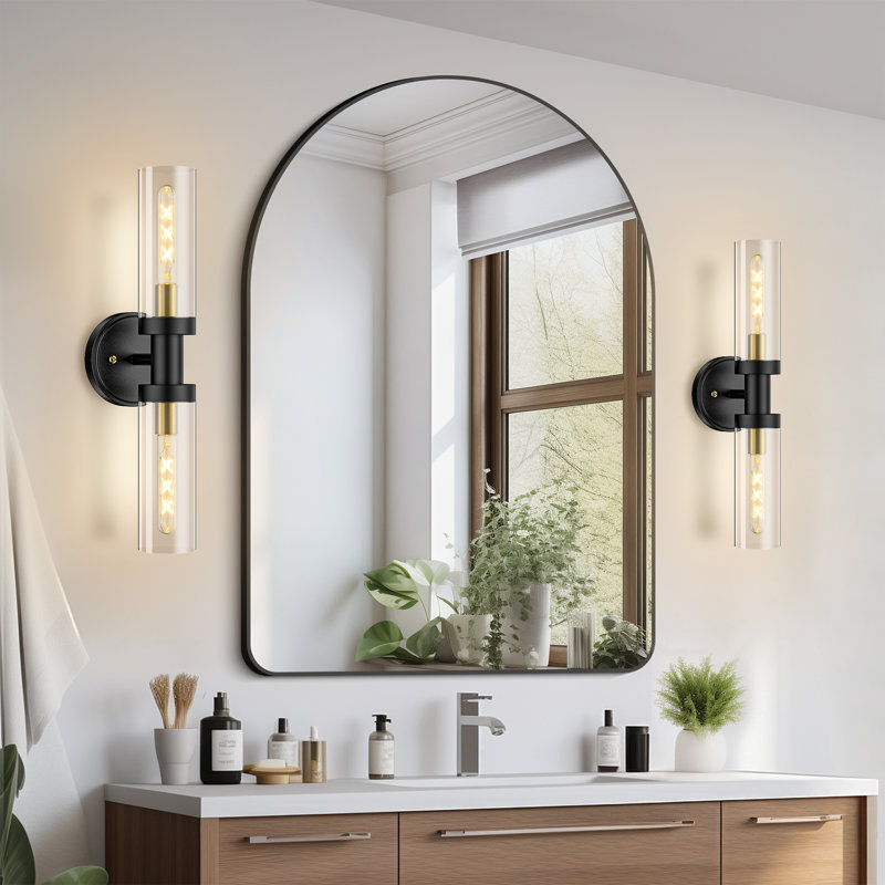  Luminaires de salle de bain à 2 lumières à intensité variable pour salle de bain