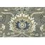 Tapis floral gris en laine noué à la main 4 pi x 6 pi Jhania