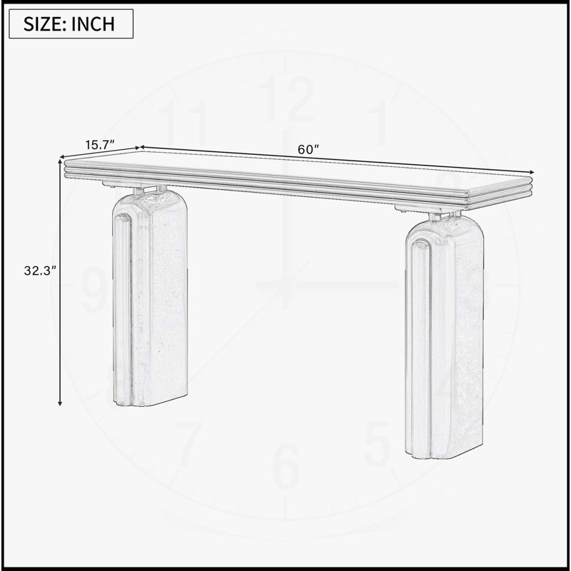 Luxueuse console en placage d'acacia pour diverses pièces, rehaussant le style intérieur, Noir
