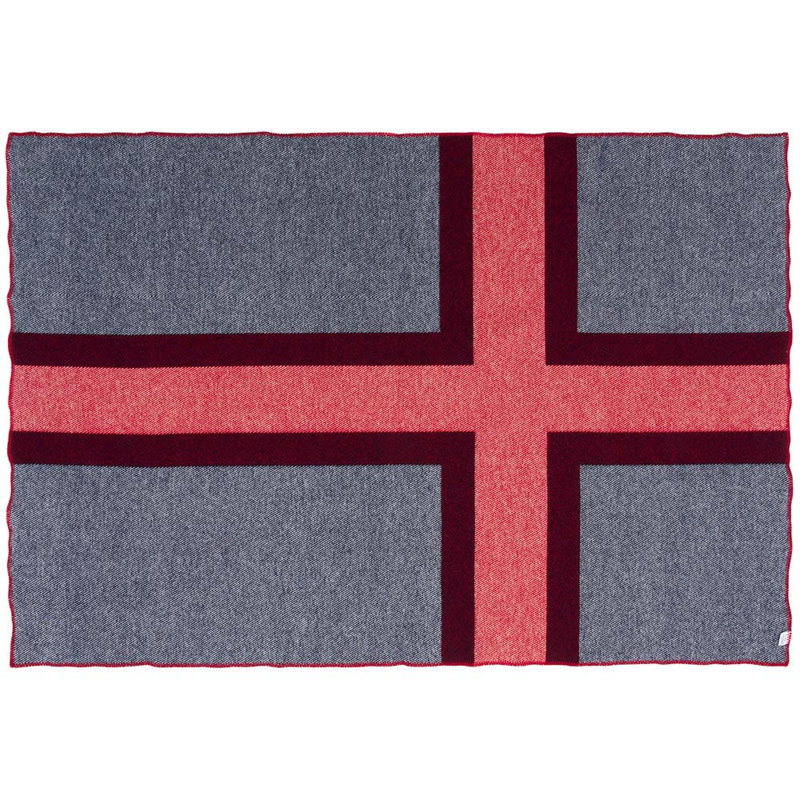 Norwegian Flag Wool Throw