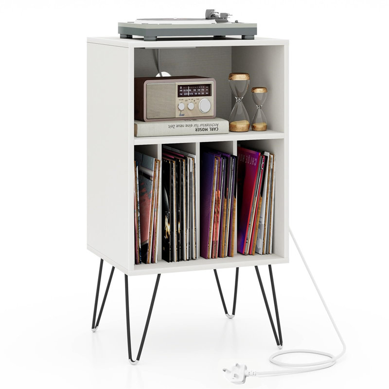 Bemadette 88cm H Media Shelves, White