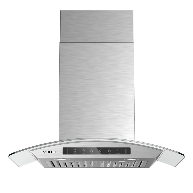 VIKIO 36" 900 CFM Ducted Wall Mount Range Hood-Multifunctional Modern Design, Stainless Steel