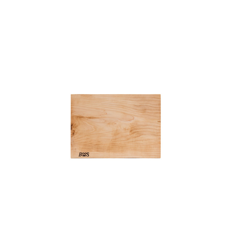 Rustic-Edge Design Reversible Cutting Board, Maple, 1.75" H x 12" W x 17" D