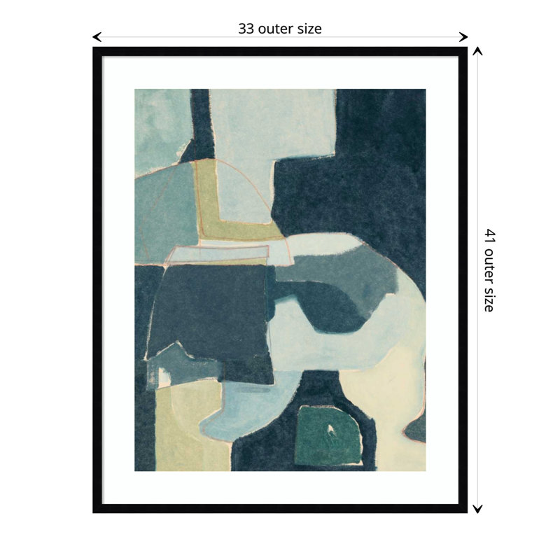 «Blue Note III» par Rob Delamater - impression encadrée, Cadre noir, H 41 po x l 33 po x P 1 po