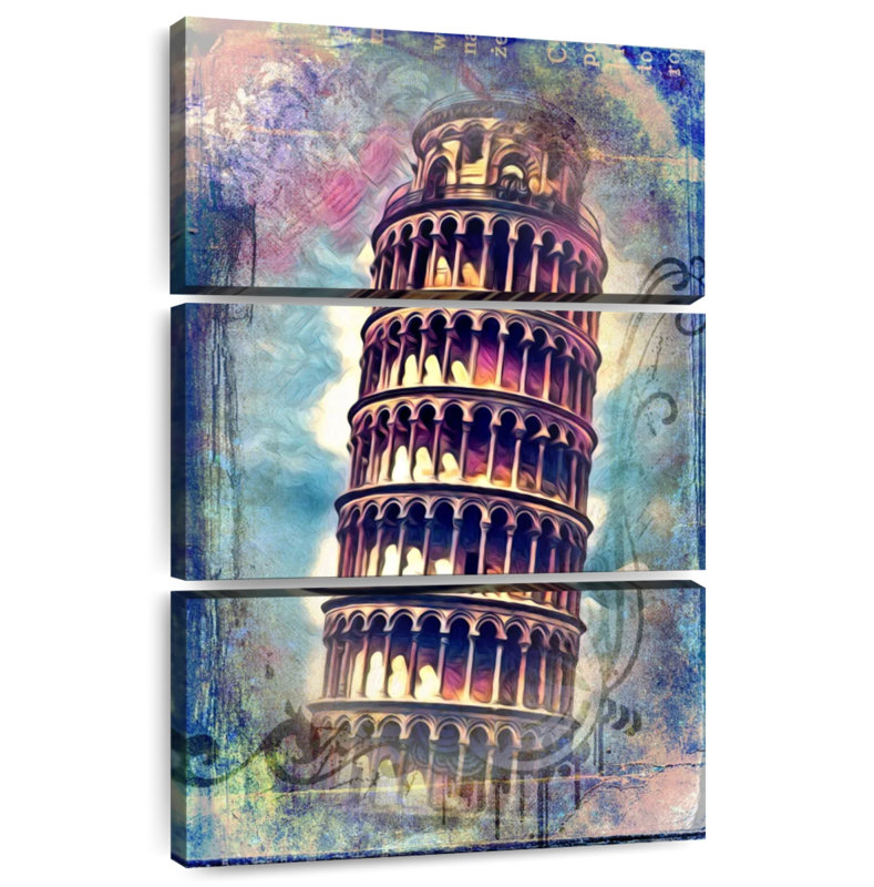 Lilie Grunge Tower Of Pisa, 57'' H x 36'' W