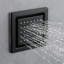 Système de douche à pluie thermostatique musical avec panneau tactile noir mat Bergamo Bergamo