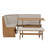 Sierra Walnut Beige Upholstered Nook Set-21977114