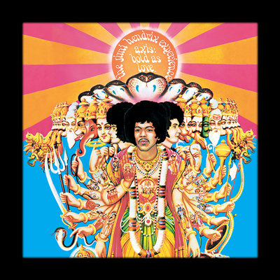 Jimi Hendrix - Axis Bold As Lo 12x12 Gel-Coat Framed Poster