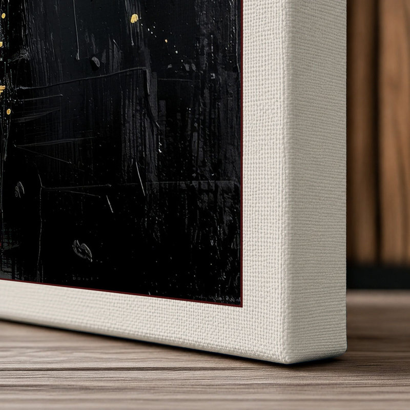 Luminous Gesture Abstract - Wrapped Canvas, 36x24 - 91.4 x 61.0 cm, Cream Border