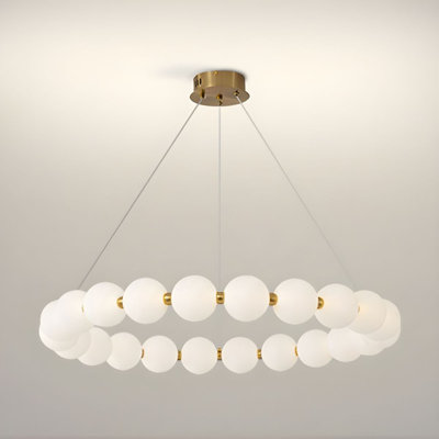 Circular chandelier White
