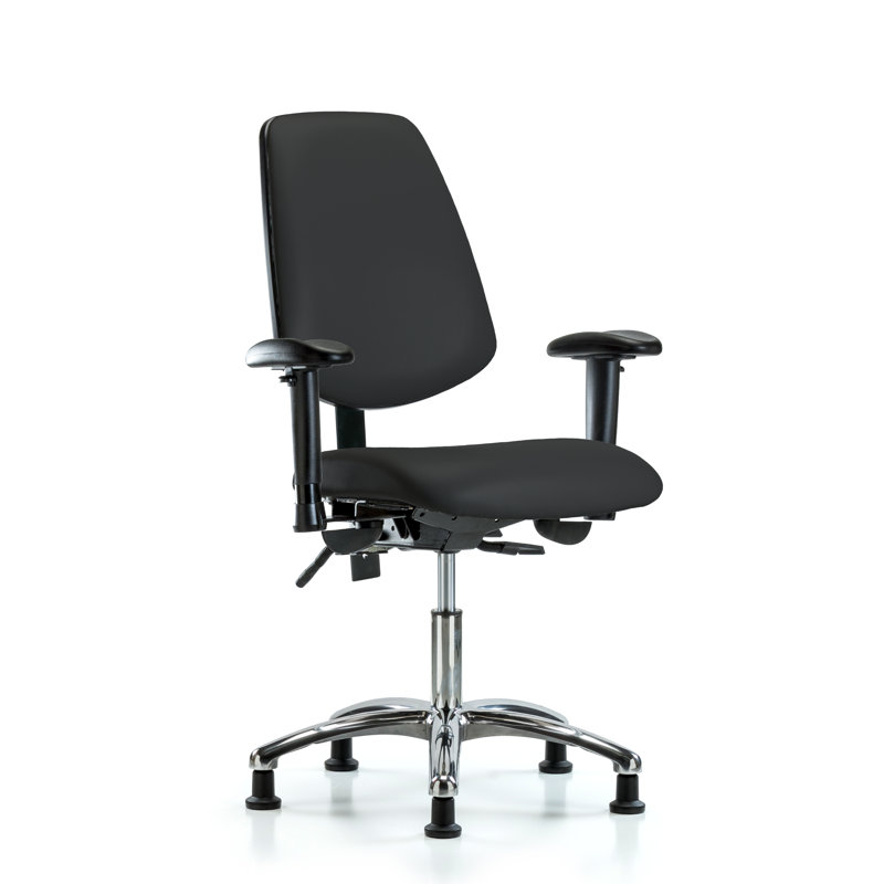 Chaise de travail, Noir, Roulettes, Inclinaison comprise
