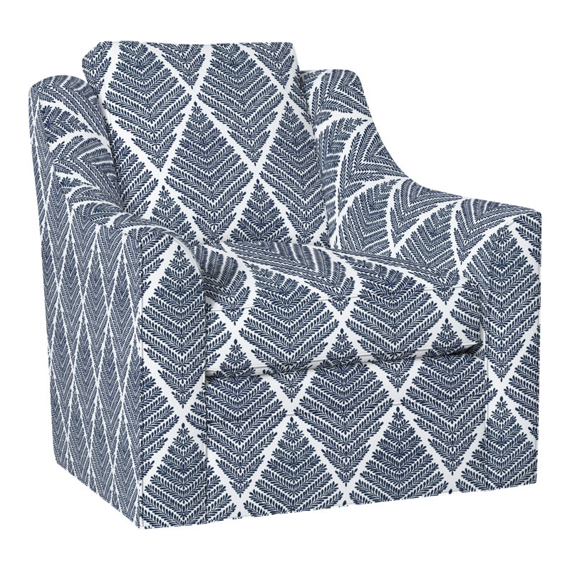 American Bungalow Nicholas Barrel Back Swivel Chair, Perigold Emmeline Lapis