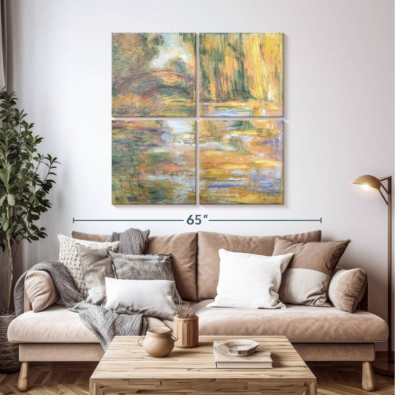 Avery Waterlily Pond - Le pont, H 45 po x l 45 po