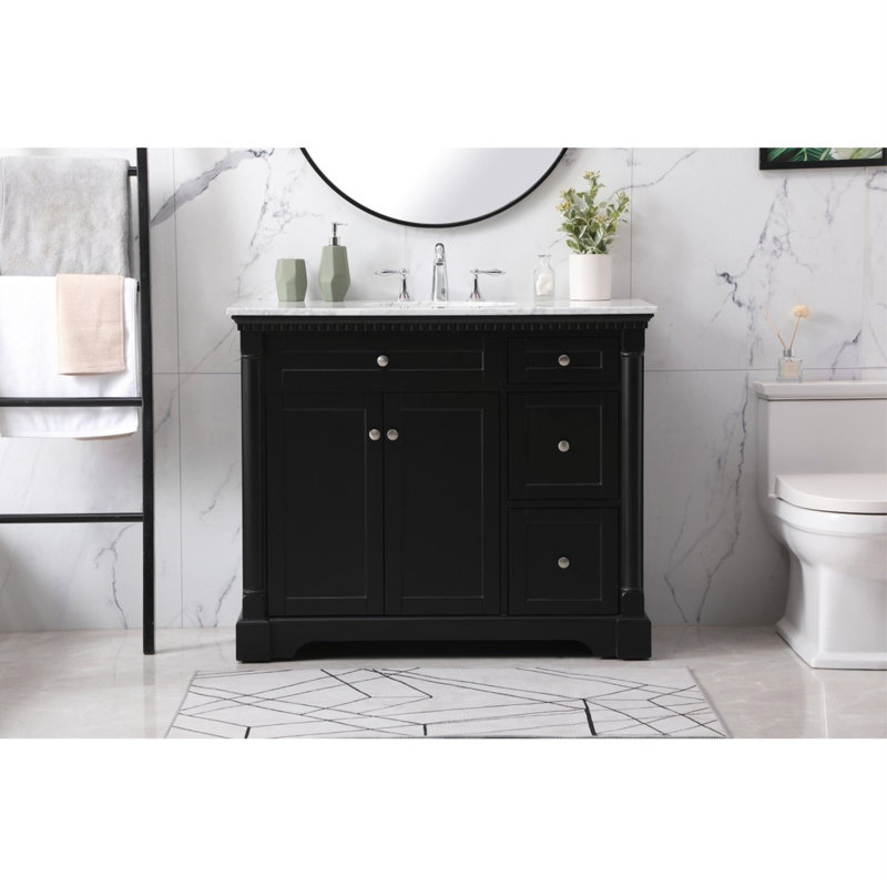 Ensemble de meuble-lavabo simple 42 po Clarence, Noir