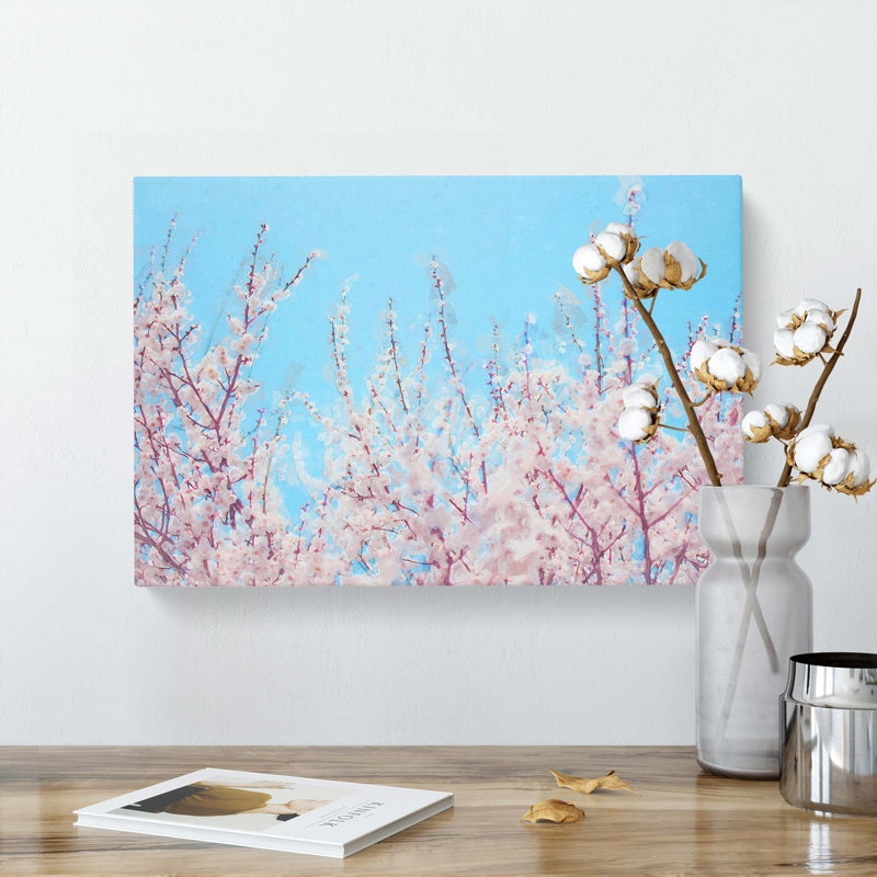 Top Of The Blossom Tree In Abstract - Wrapped Canvas Print, 60cm H x 91cm W x 3cm D