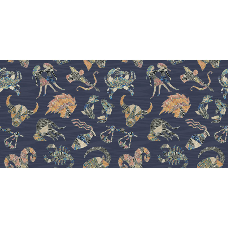 Rouleau double 4 constellations Missoni, Bleu