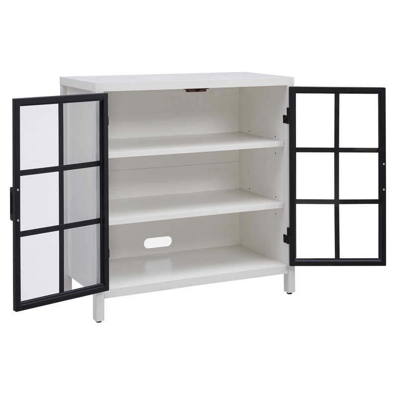 Armoire d'appoint Mellyora Bennett, Blanc