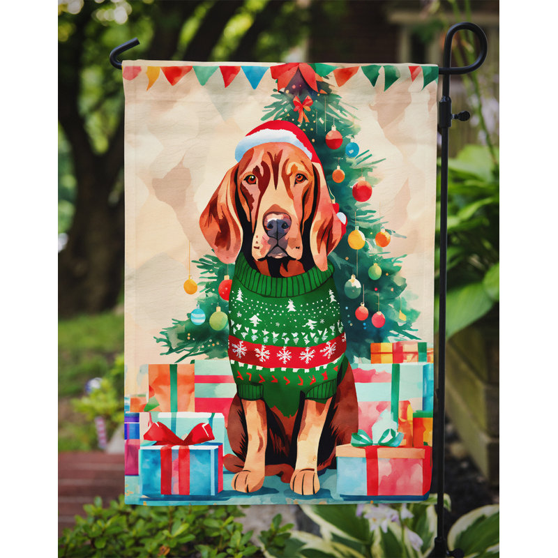 Double Sided Polyester Christmas, 15.5" H x 11.25" W