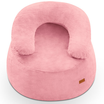  Fauteuil à billes 45 po en forme de U pour adultes et enfants Fauteuil à billes avec housse lavable Lightpink