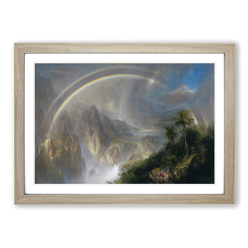 Rainy Season in the Tropics by Frederic Edwin Church - Framed Print, 36cm H x 48cm W x 2cm D, Oak Framed