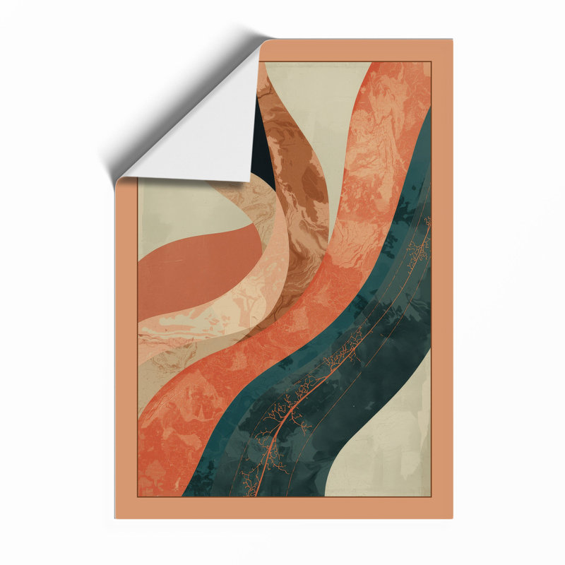 Flowing Ribbons Abstract - Framed Print, A1 - 84.1 x 59.4 cm, Unframed