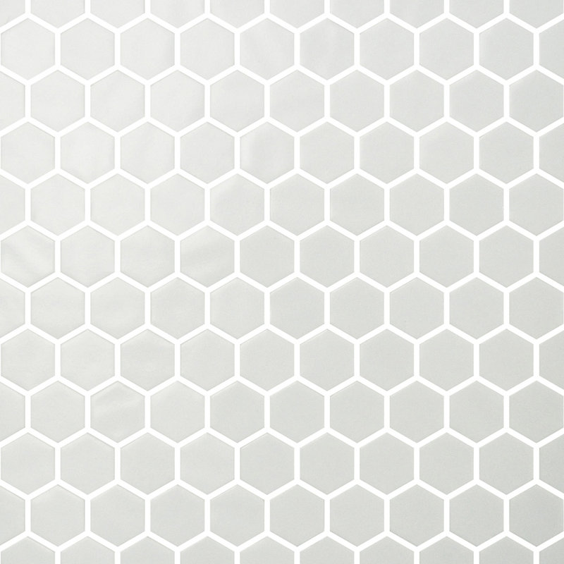 Hexagone en verre recyclé Spectrum Classic, Blanc