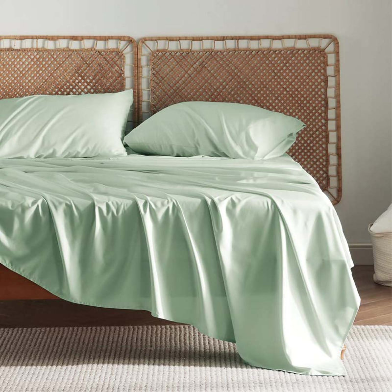 Rayon Duvet Cover, Sage Green