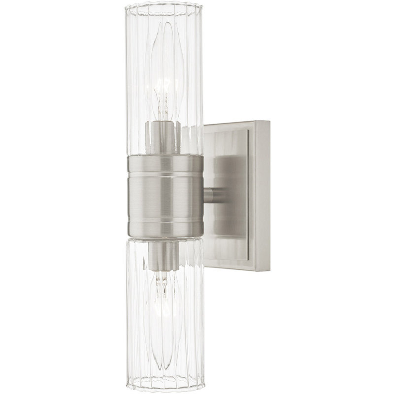Éclairage pour meuble-lavabo à 2 lumières Filip, Nickel brossé