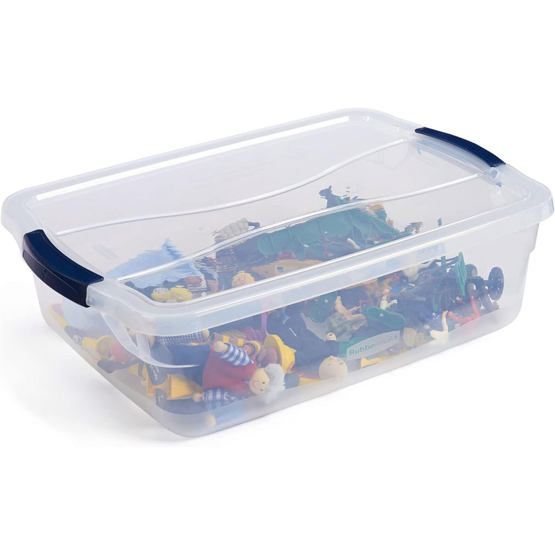 17 Quart Clear Latching Waterproof Stackable Airtight Storage Containers with Durable Latching Lids