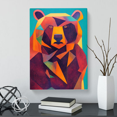 Bear Abstract - Wrapped Canvas