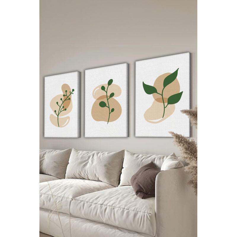 Stunning Decorative Canvas Painting Set (3 Pieces), 15.7 x 23.6 Inches Each | 100% High-Quality Canvas, Thickness: 1.2 Inches | Perfect for Living Room & Office Decor, Vibrant Colours & Modern Art Design