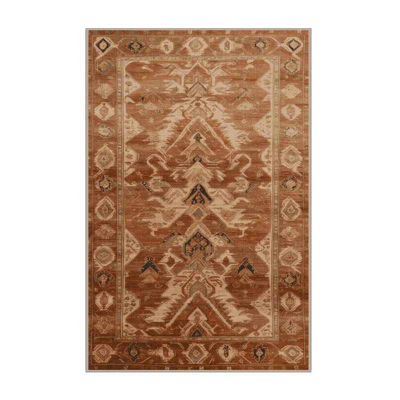 Tapis brun lavable à la machine, Rectangle 3 pi x 5 pi