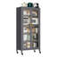 65 Inch Kitchen Pantry Storage Cabinet With Transparent Doors, Adjustable Shelves, And Wheels For Multi-Functional Use In Various Rooms