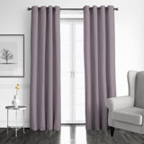 Elsie Linen Look Grommet Drapery Panels Pair